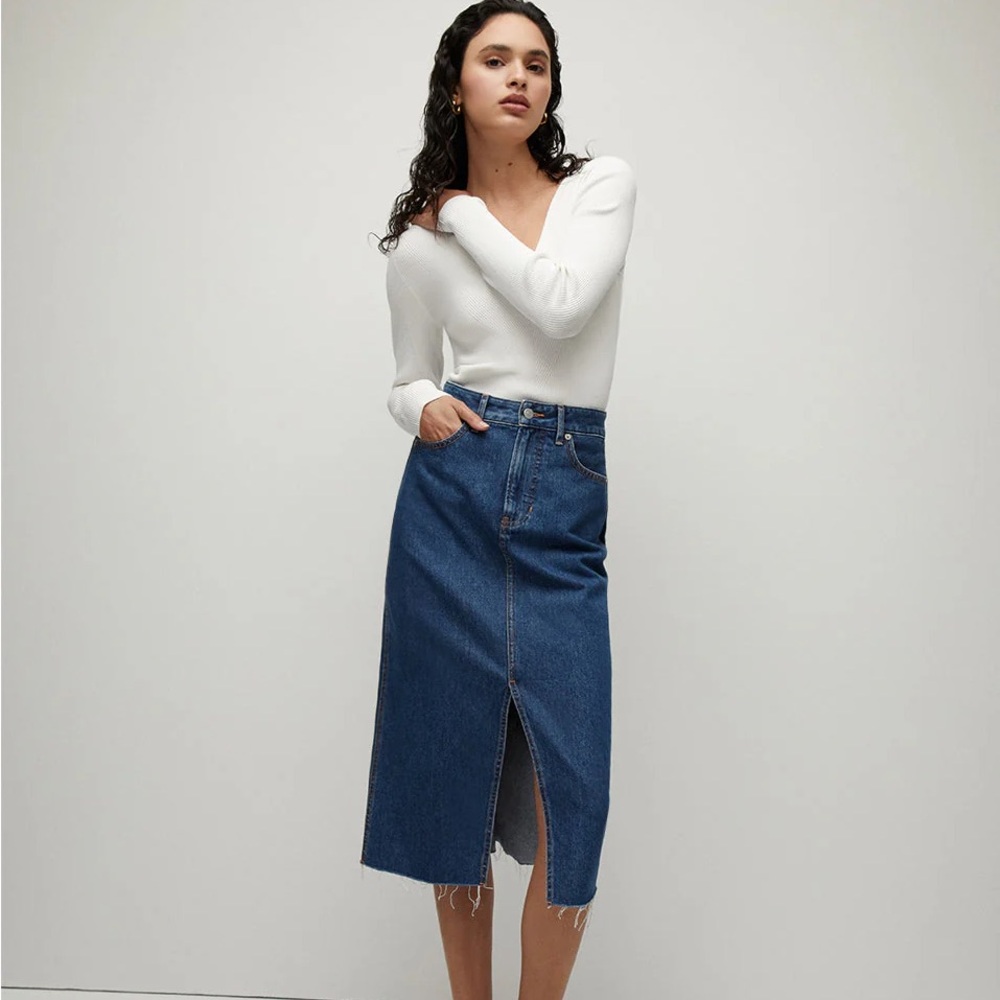 BNWT Veronica Beard Victoria midi denim skirt size 4 $75 ($298 retail)